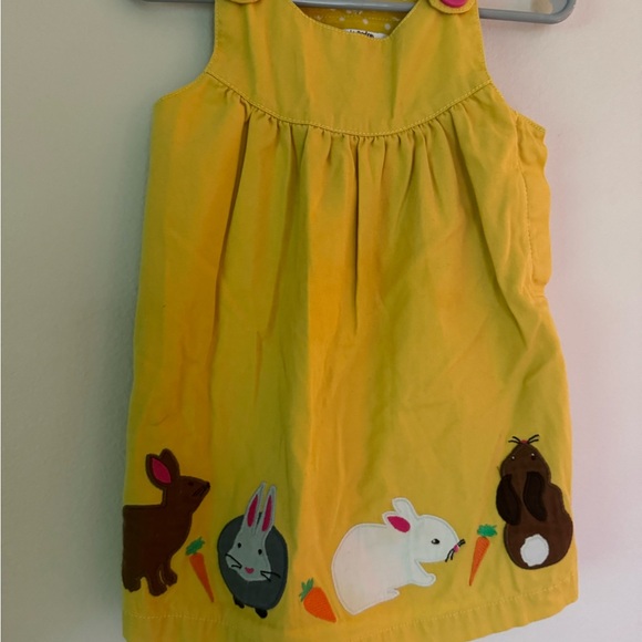 Baby Boden yellow bunny dress 12-18 months NWOT - Picture 3 of 8